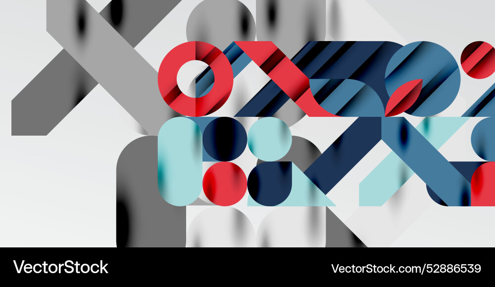 Colorful simple dynamic geometric forms circles Vector Image