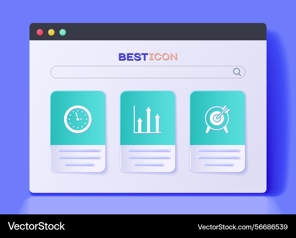 Set pie chart infographic clock and target icon Set pie chart infographic clock and target icon vector image