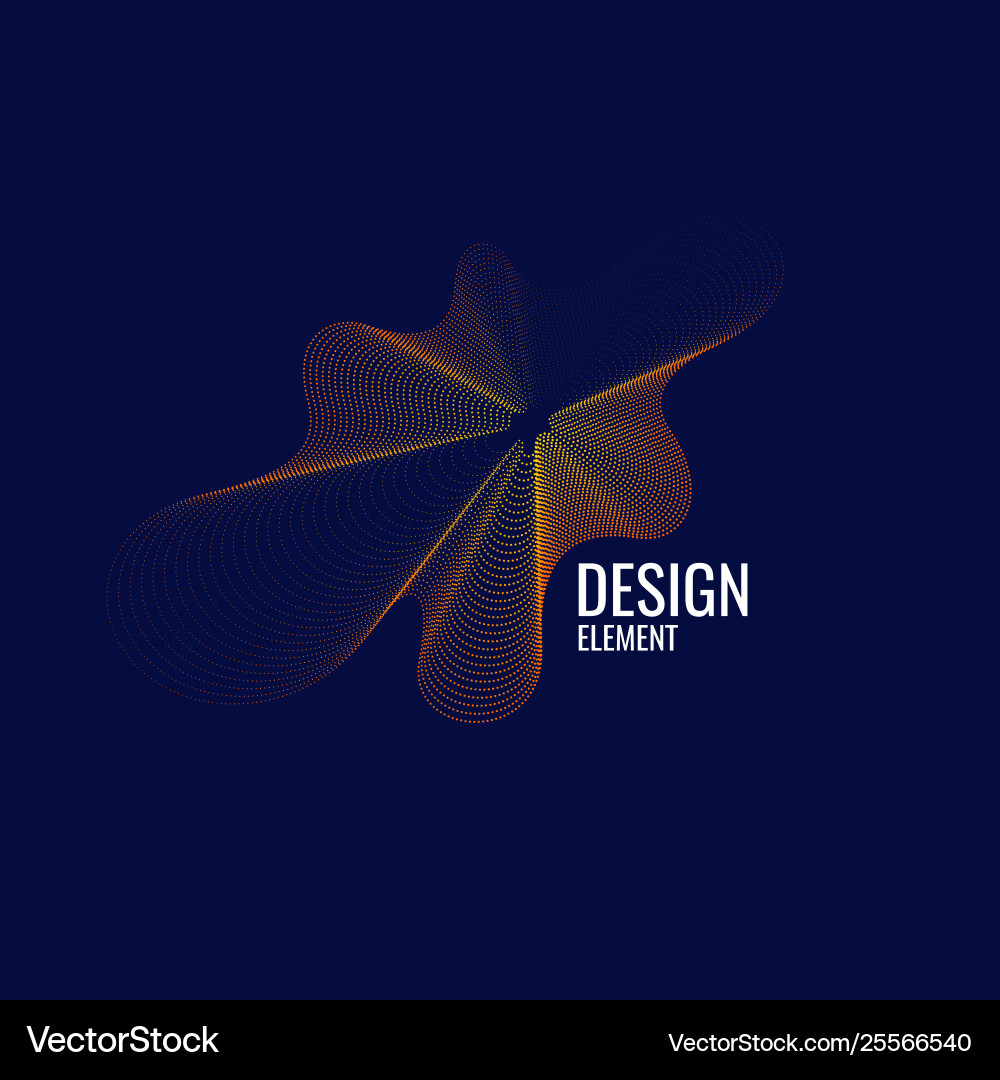 Abstract background with dynamic waves vector image