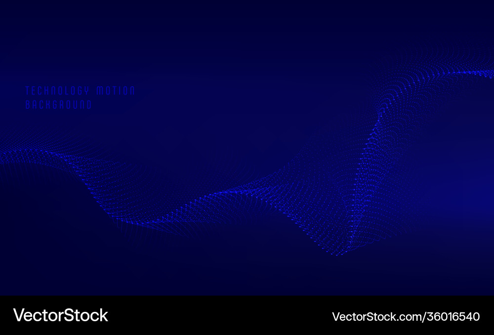 Abstract blue technology particle motion effect Abstract blue technology particle motion effect Vector Image