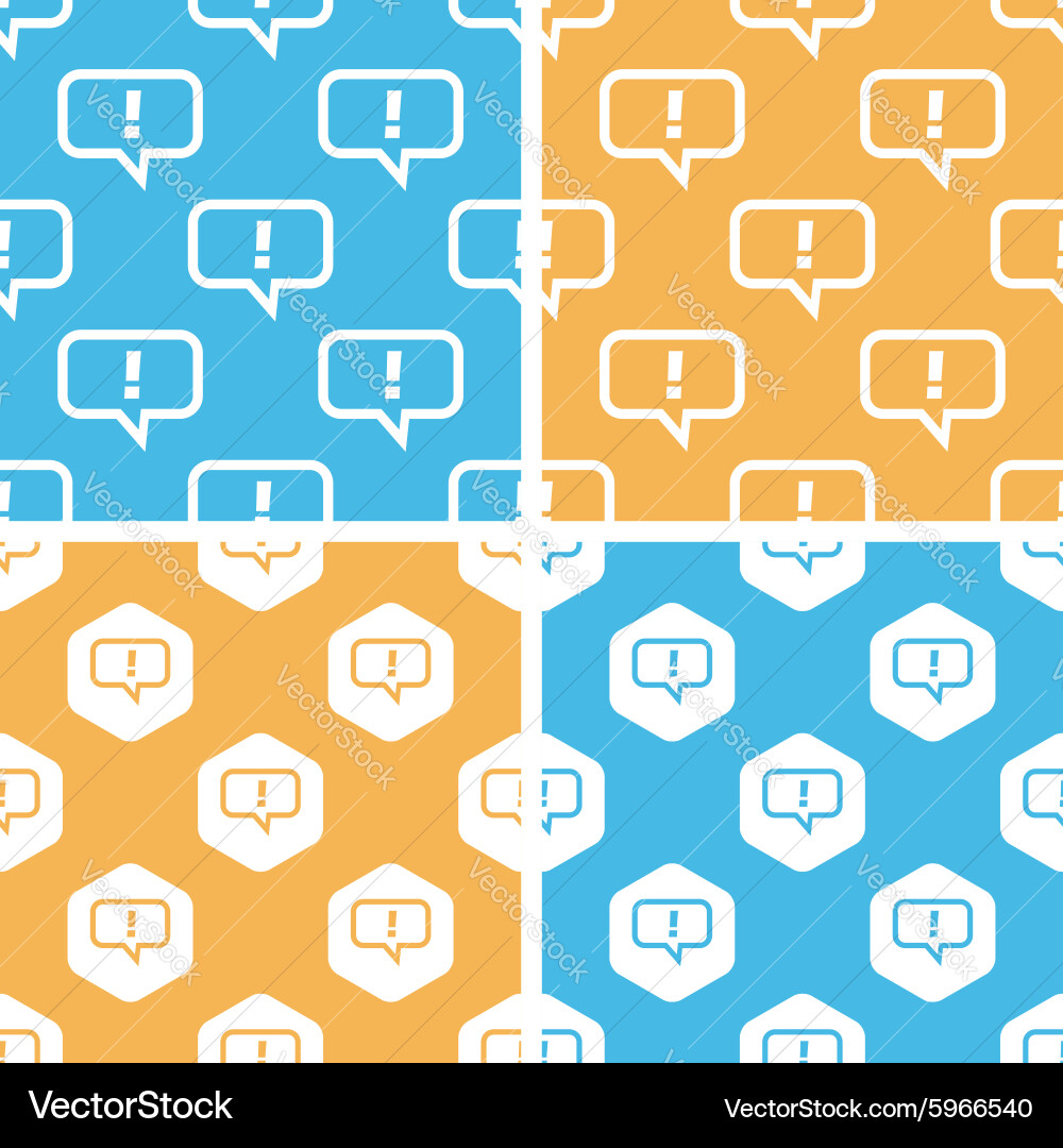 Answer message pattern set colored Vector Image