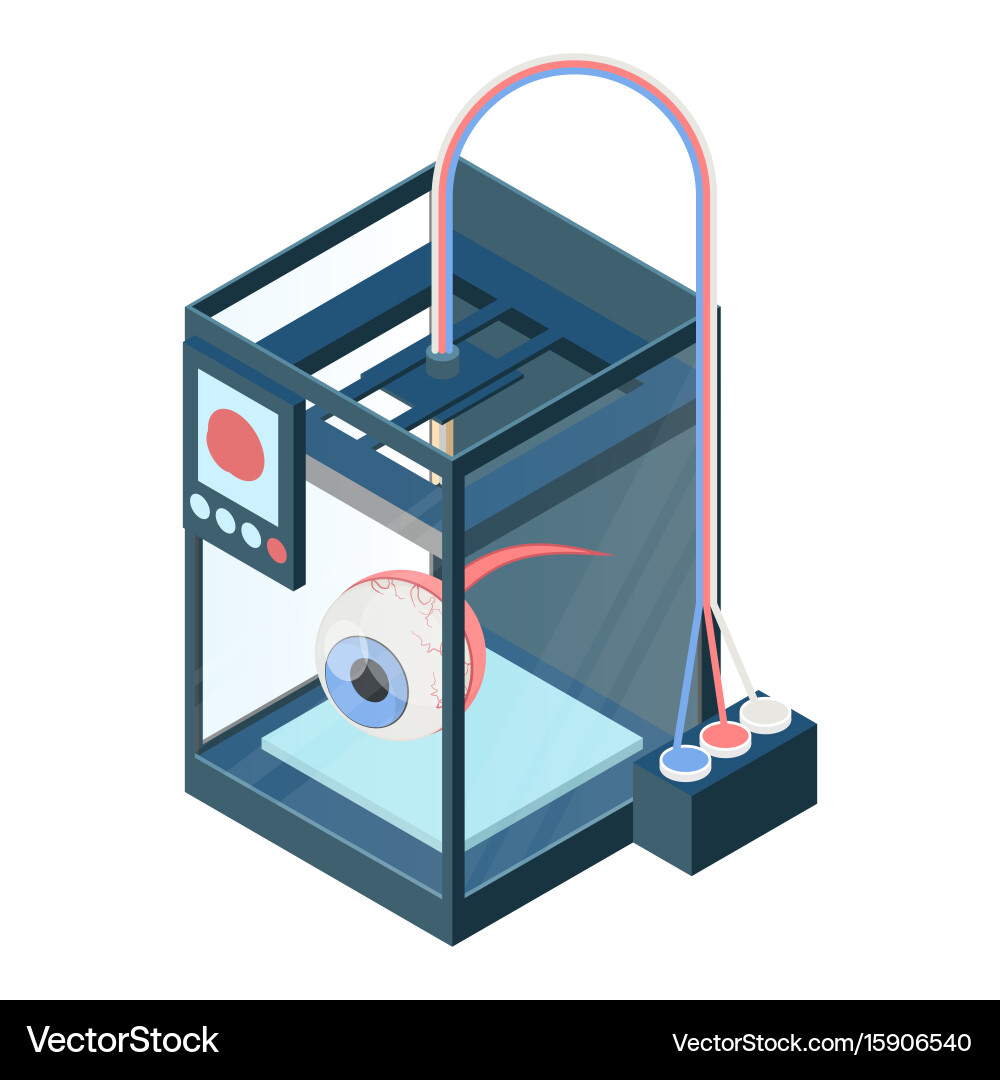 Creating artificial eye on three dimensional vector image