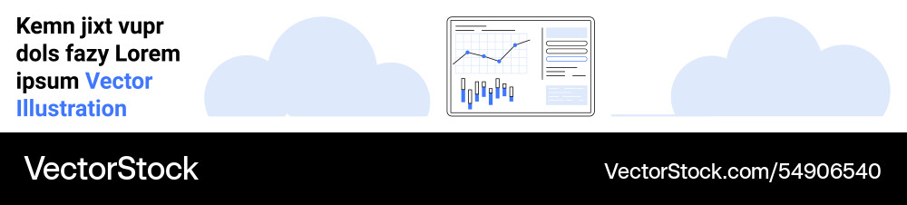 Data analytics with graphs and charts vector image