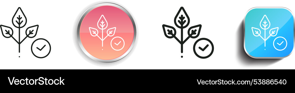 Fiber icon thin linear regular and button style vector image