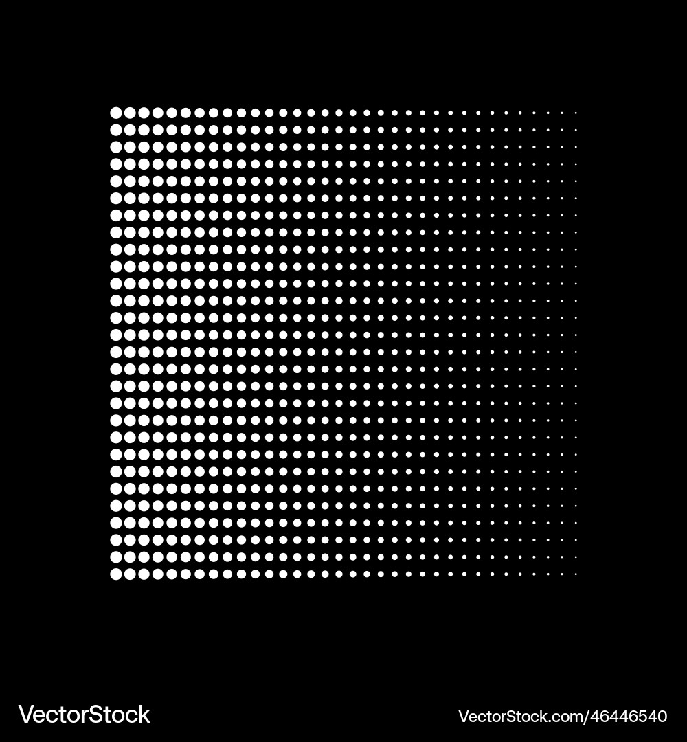 Geometric halftone gradient dots background Geometric halftone gradient dots background vector image