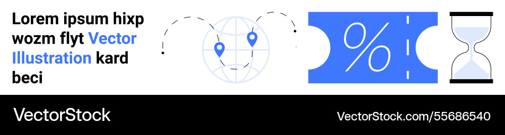Global navigation discounts and time concepts Global navigation discounts and time concepts Vector Image
