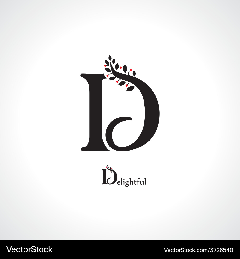 Letter d Royalty Free Vector Image - VectorStock