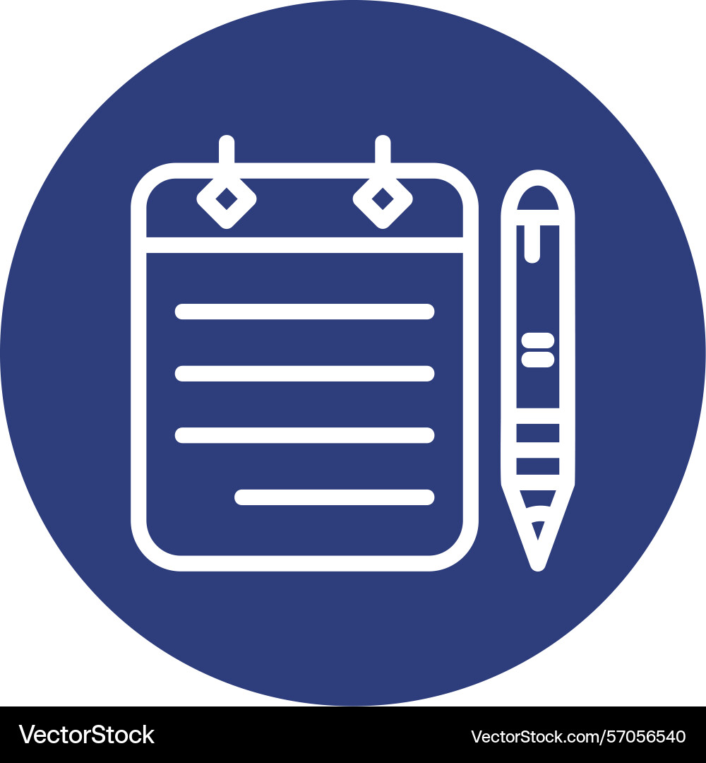 Memo line circle style icon design Vector Image