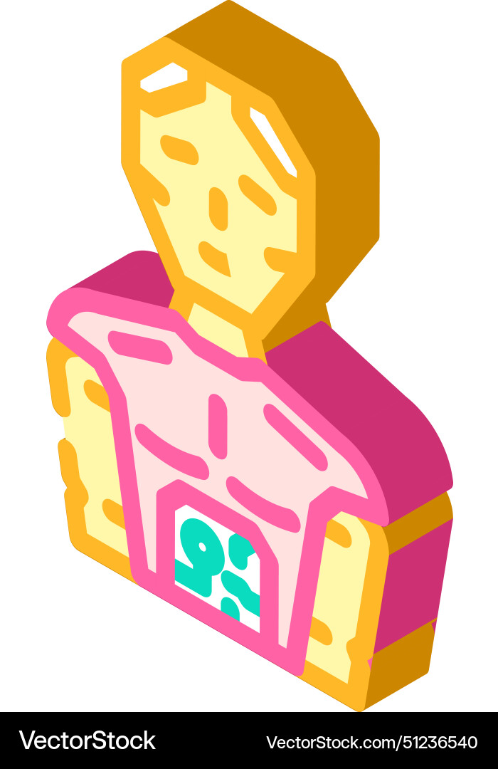 Robotics tech enthusiast isometric icon Vector Image
