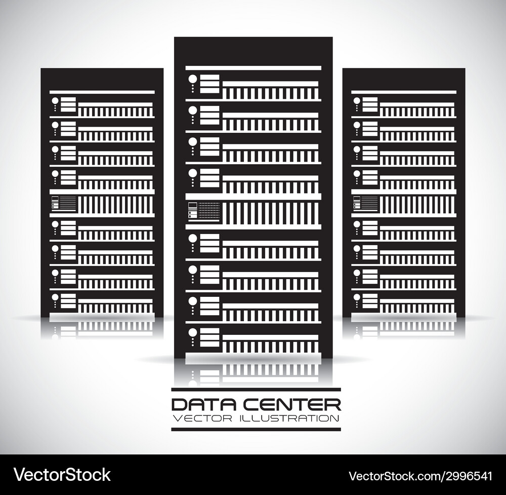 Data Center Server Network Vector Image