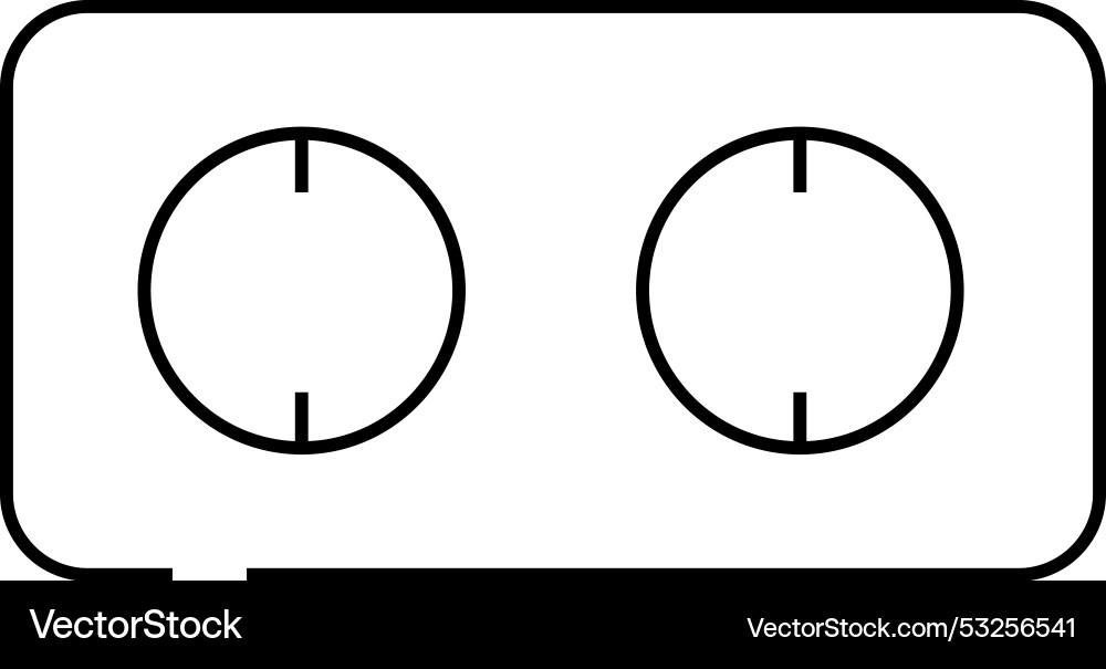 Double socket line icon Vector Image