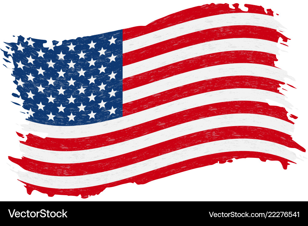 Grunge US Flag Abstract Vector Image