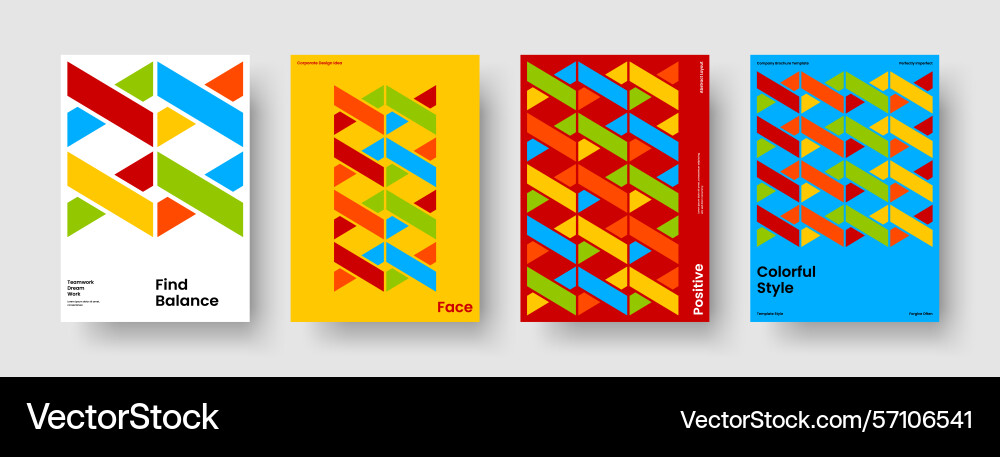 Modern report template isolated background design vector image