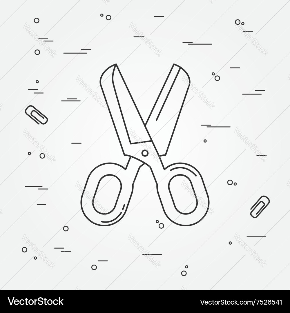 Scissors icon thin line for web and mobile modern Vector Image