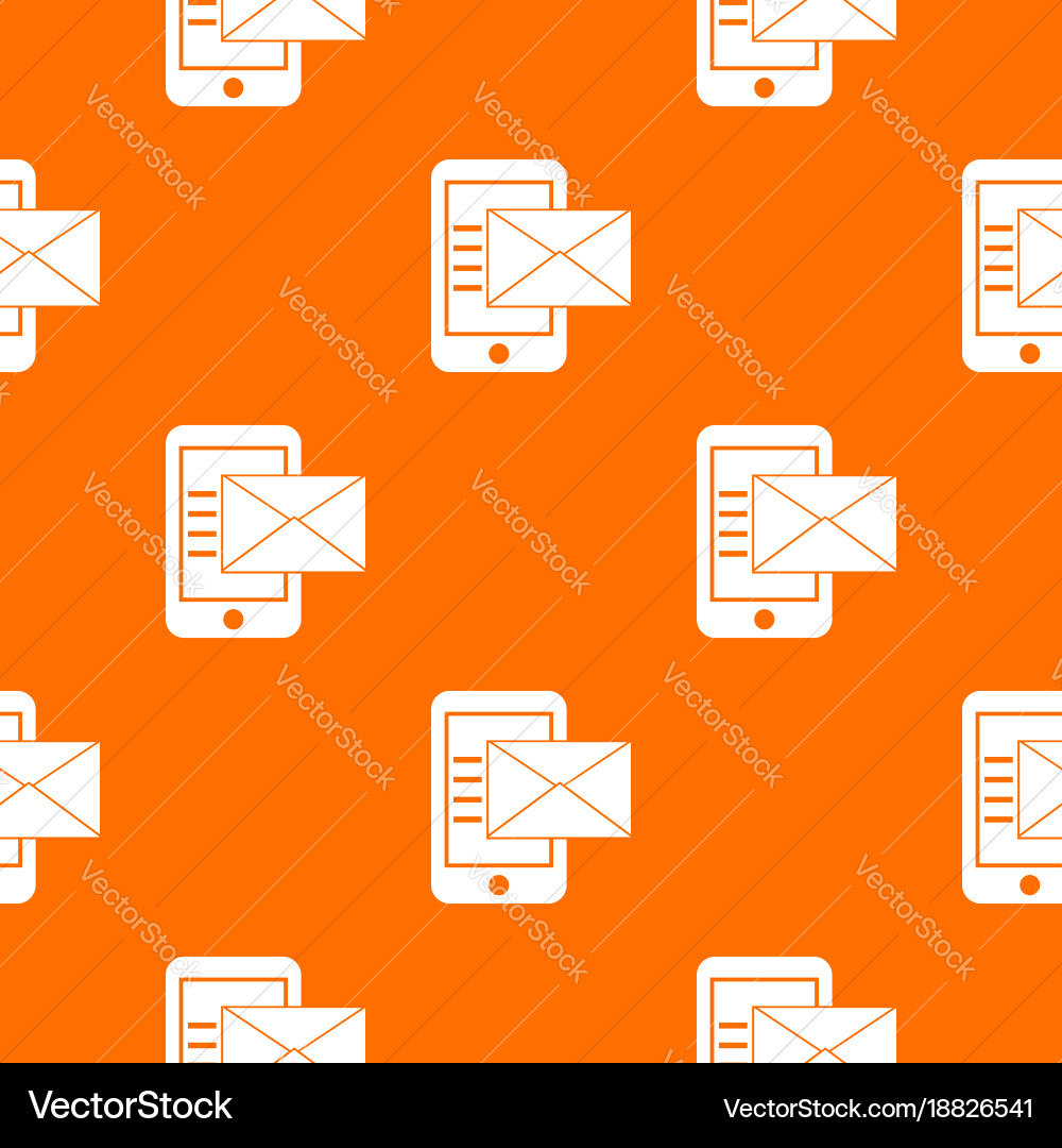 Smartphone with envelope pattern seamless Vector Image