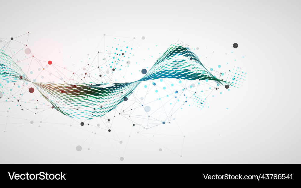 Template for science and technology presentation vector image