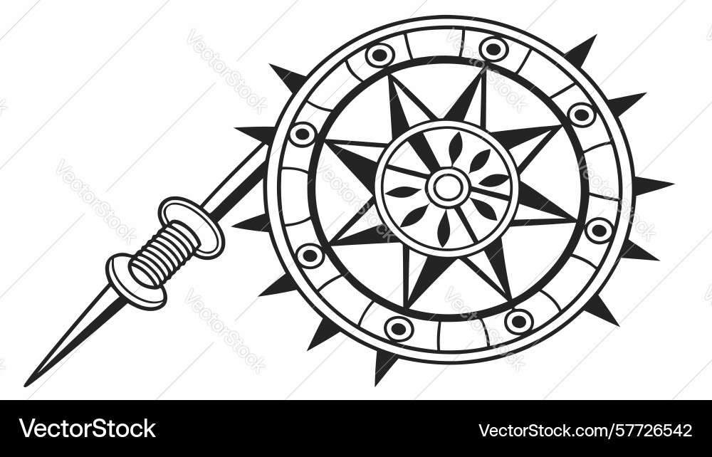 Artist creating intricate circular pattern design vector image