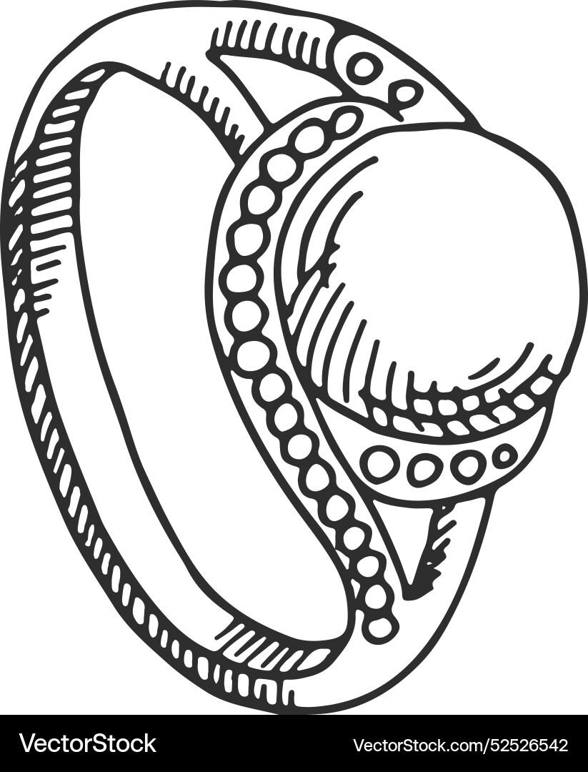 Elegant ring with precious gemstone luxury Vector Image