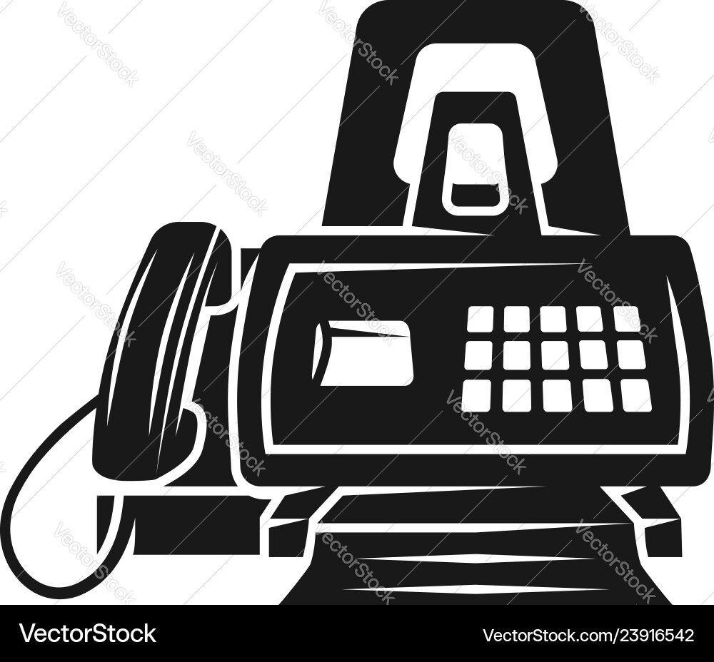 Fax front view icon simple style Fax front view icon simple style vector image