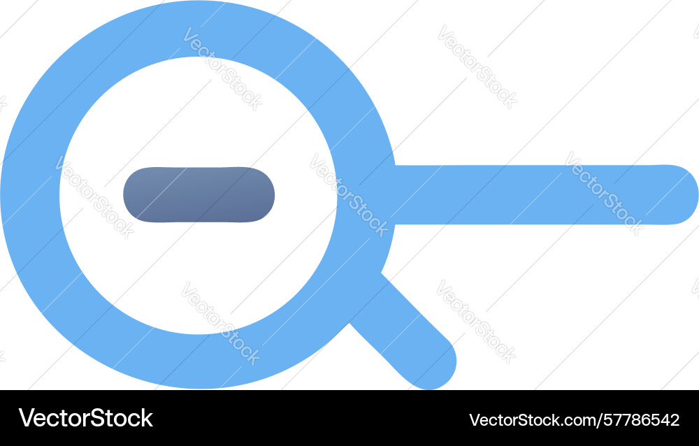 Gradient zoom out search icon with magnifying vector image