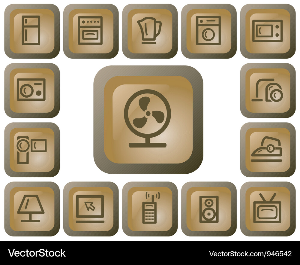 Home electronics buttons Vector Image