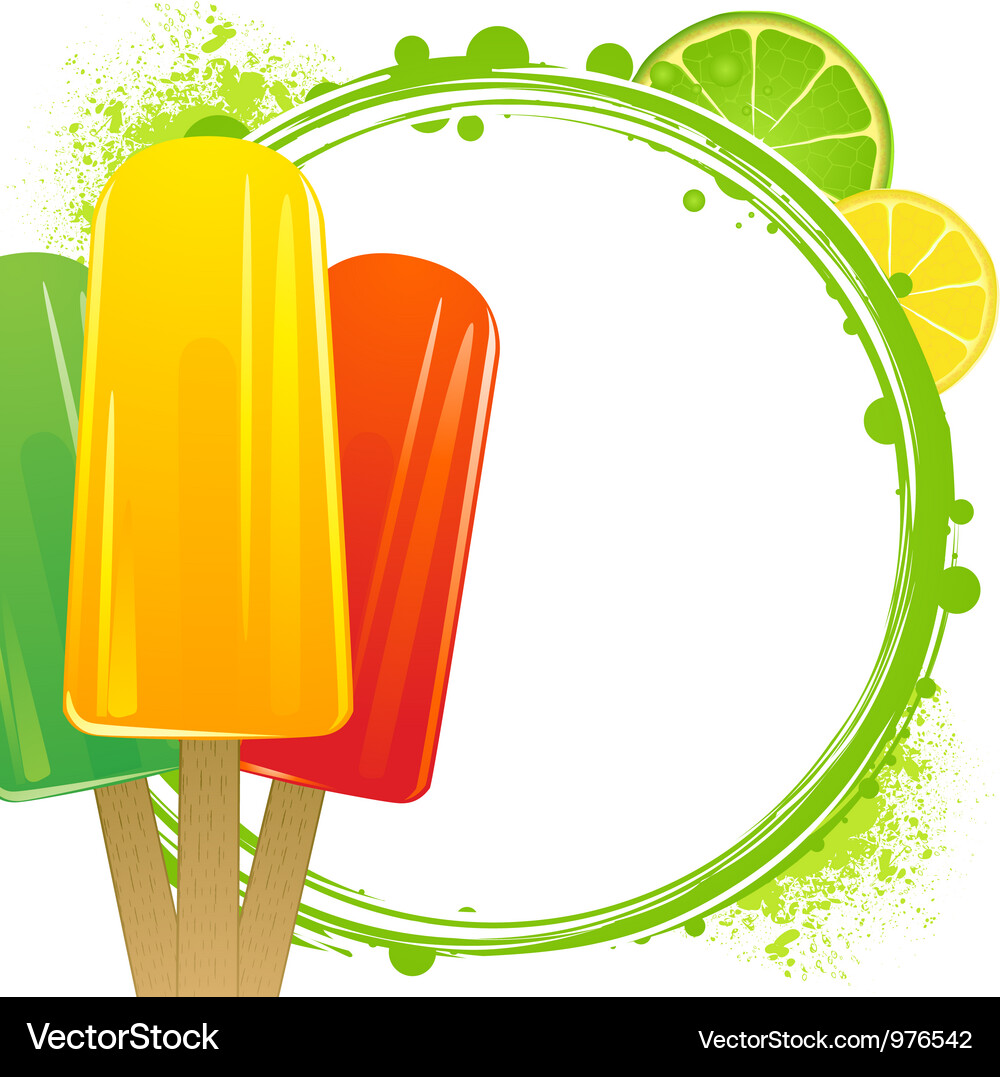 Ice Lollies Background Vector Image