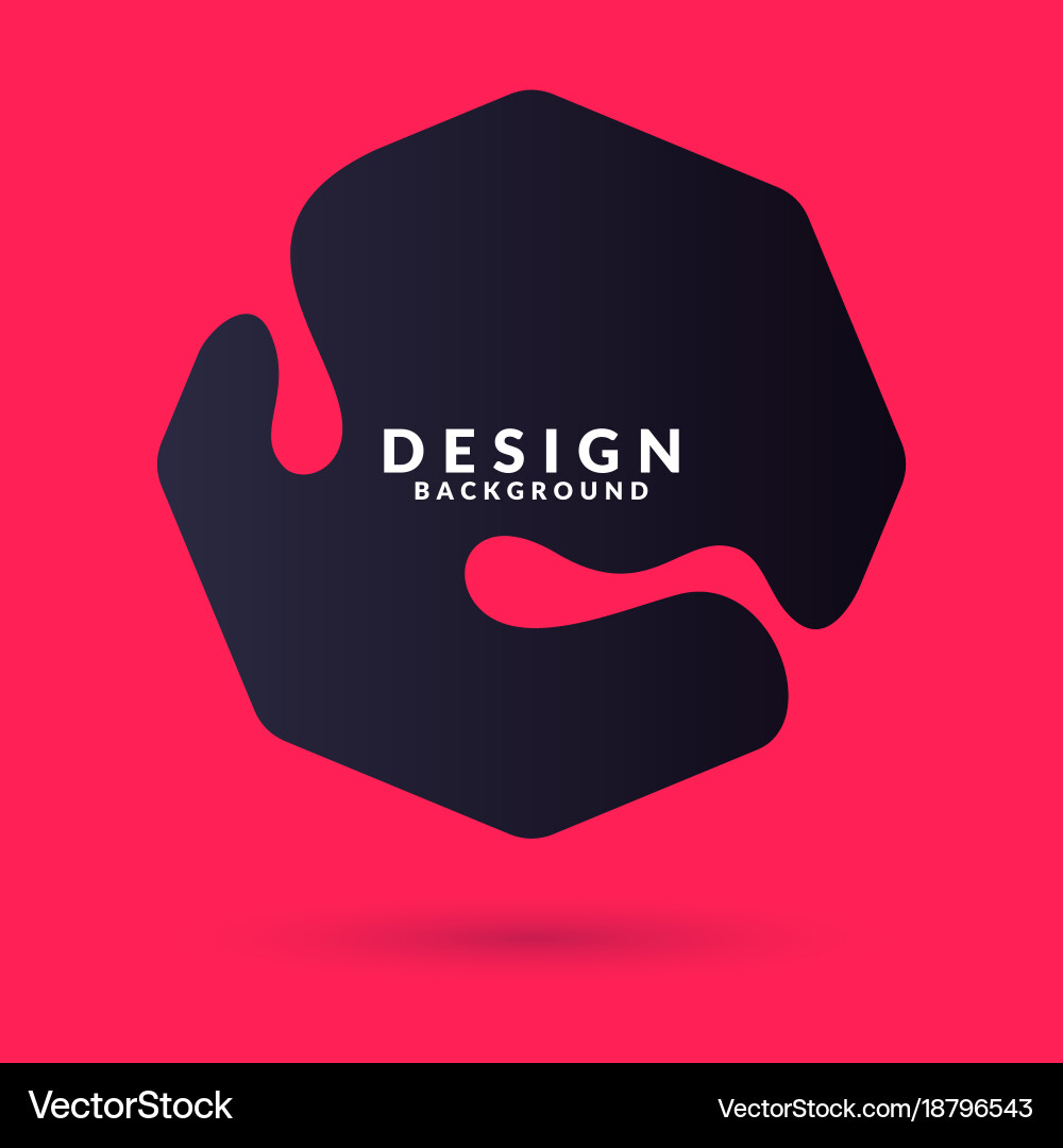 Abstract geometric form with a dynamic splashes vector image