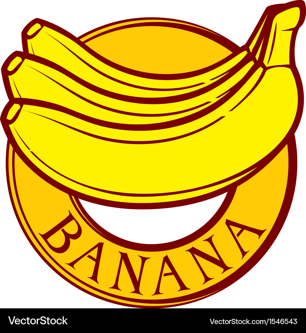 Banana label Royalty Free Vector Image - VectorStock