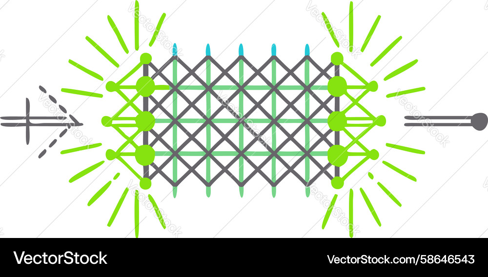 Dynamic Green Energy Grid Pattern Vector Image