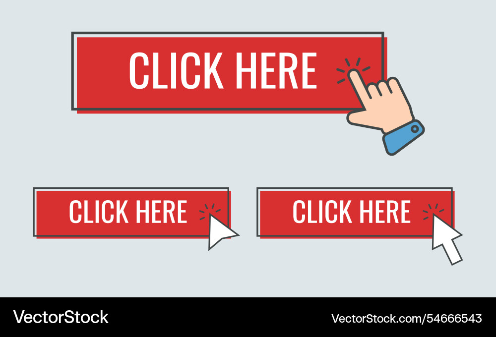 Interactive click here buttons Vector Image