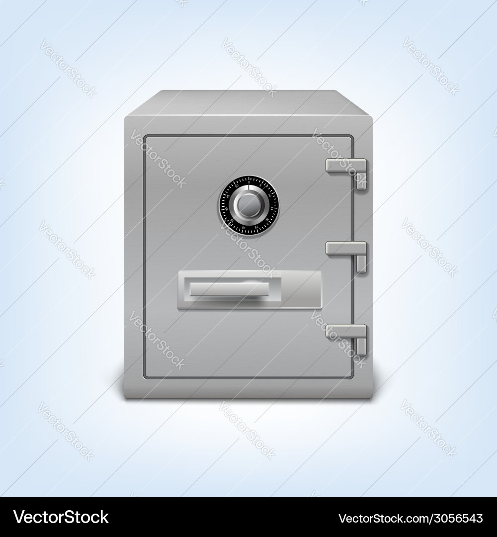 Safe with lock vector image