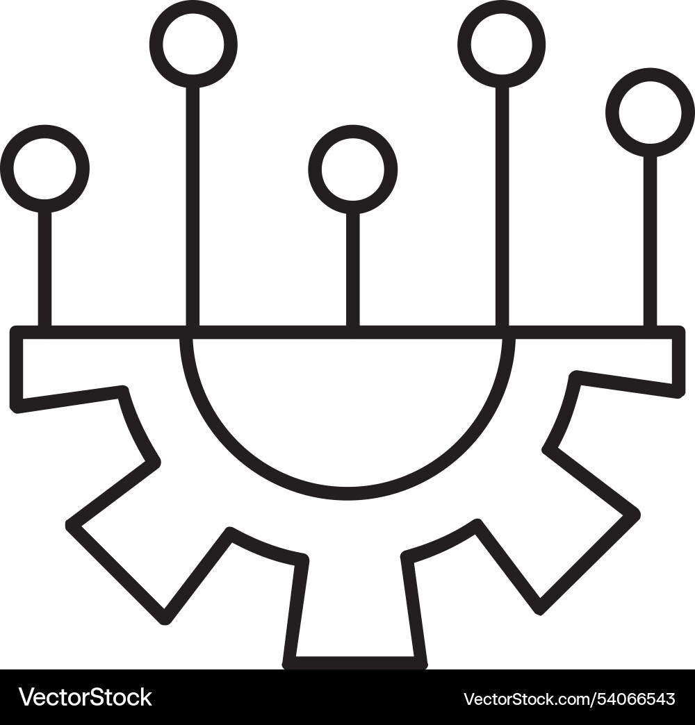 Setting line icon design Vector Image