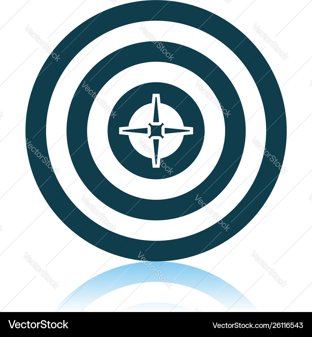 Target with dart in center icon Vector Image