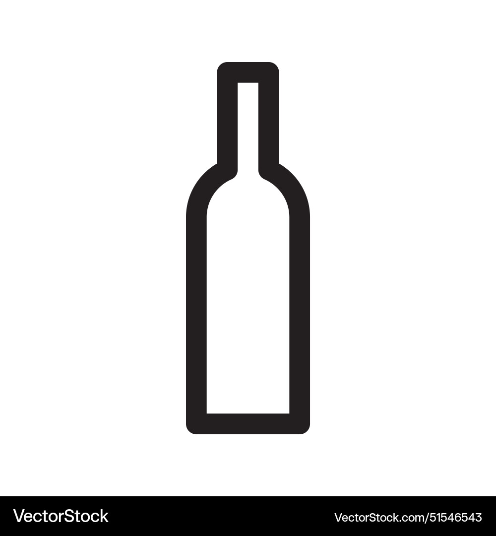 Wine bottle line icon graphics Vector Image