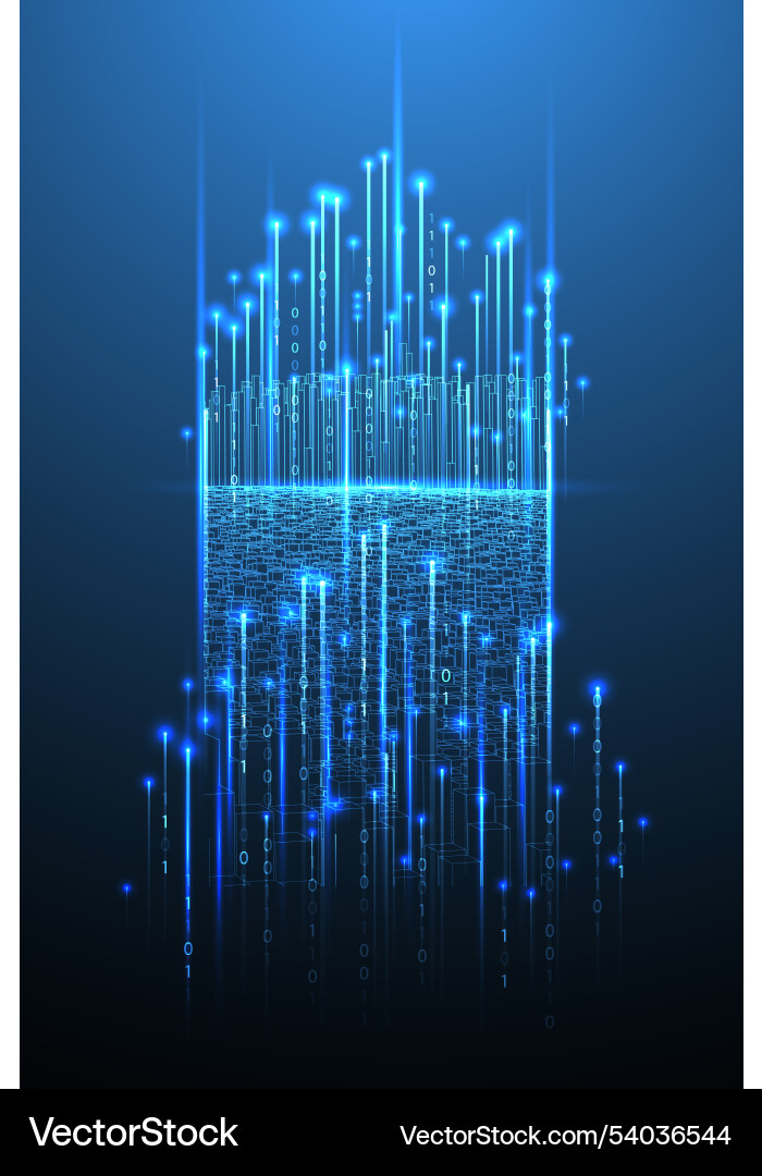 Big data futuristic technology light design datum Big data futuristic technology light design datum vector image