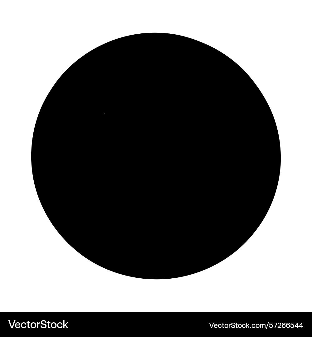 Black circle on white background simple abstract Vector Image