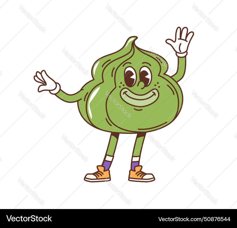 Groovy Wasabi Character vector image