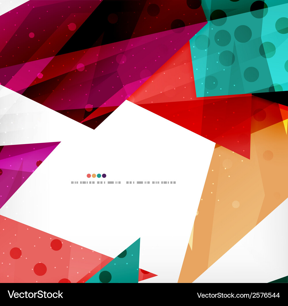 Modern 3d glossy overlapping triangles Vector Image