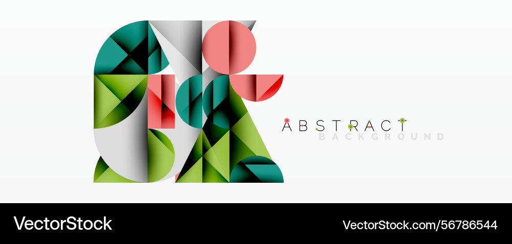 Modern geometric design overlapping triangles Vector Image
