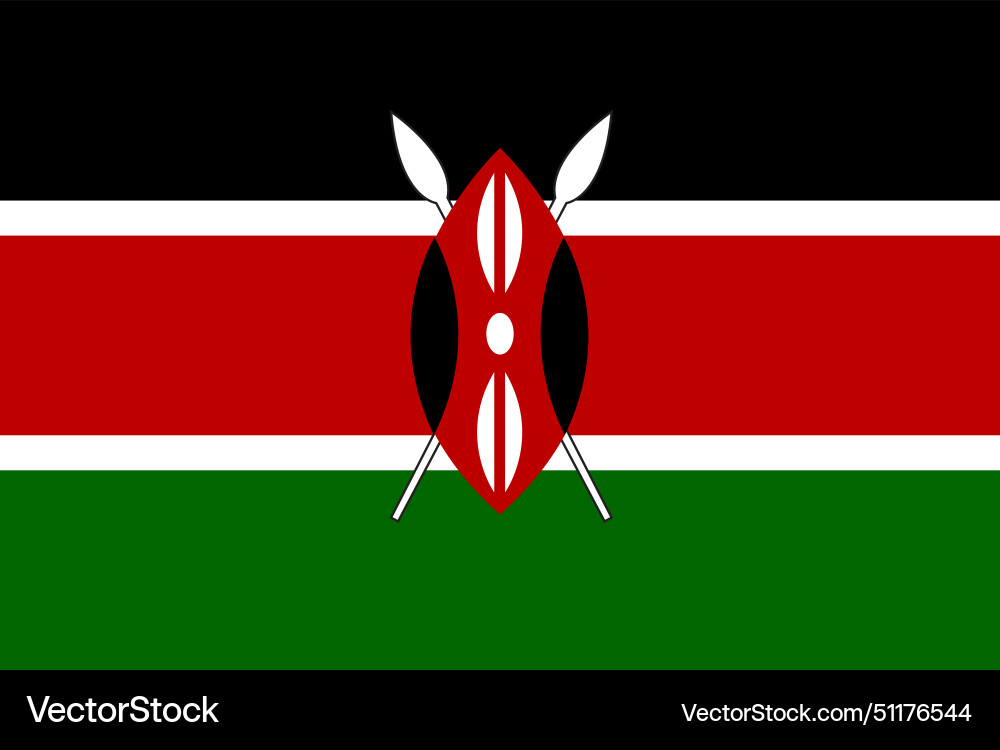National flag of kenya sign National flag of kenya sign vector image