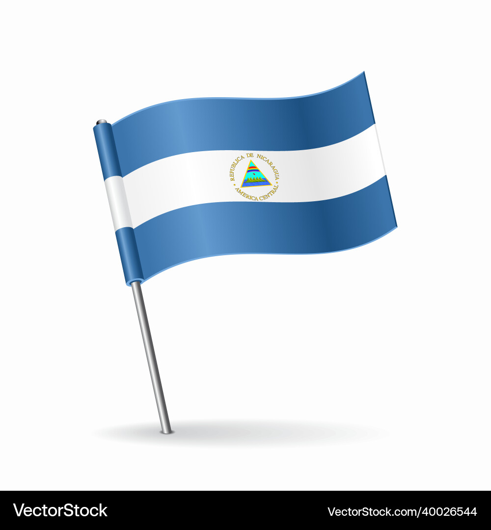 nicaraguanische Flaggenkarte Nicaraguanische Flaggenkarte vektorbild