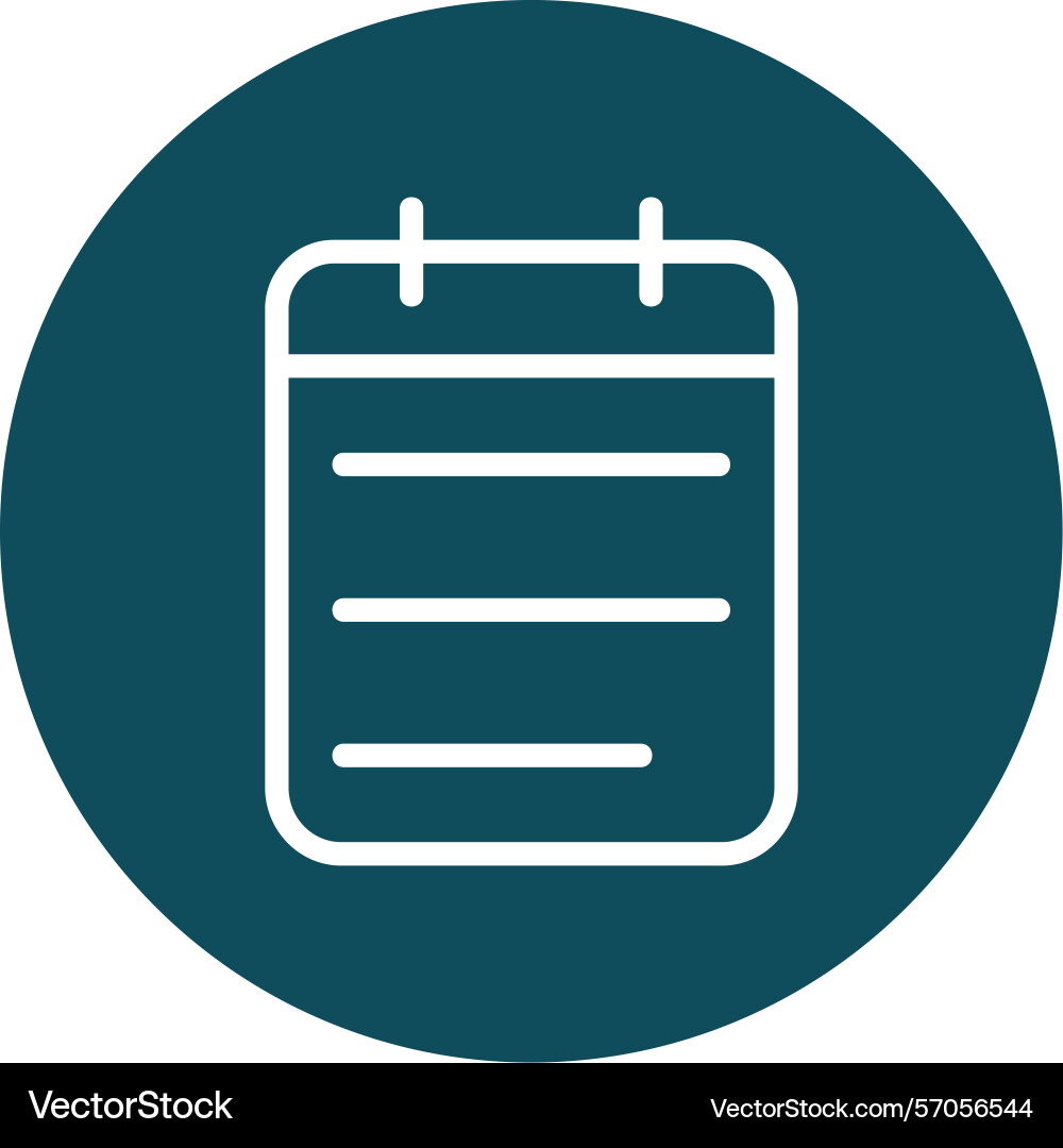 Notes line circle style icon design vector image
