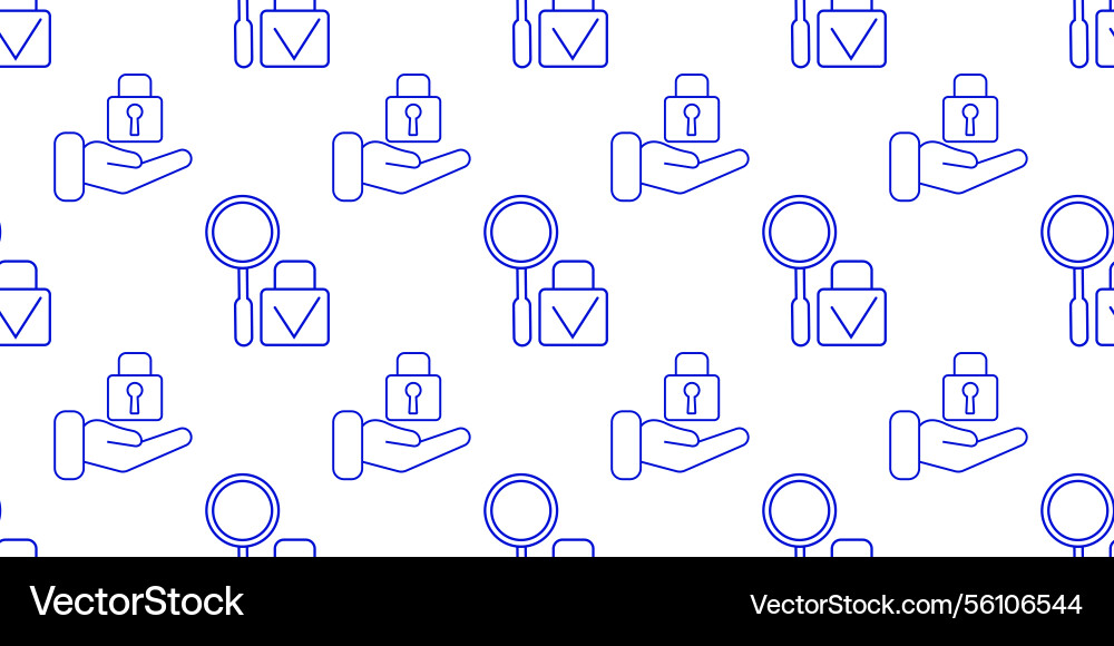 Pattern of secure symbols on a white background Pattern of secure symbols on a white background vector image