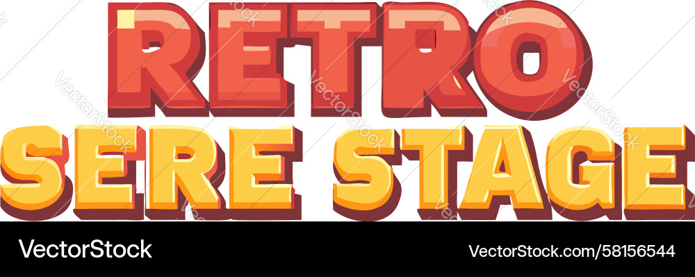 Retro Arcade Game Text Vector Image