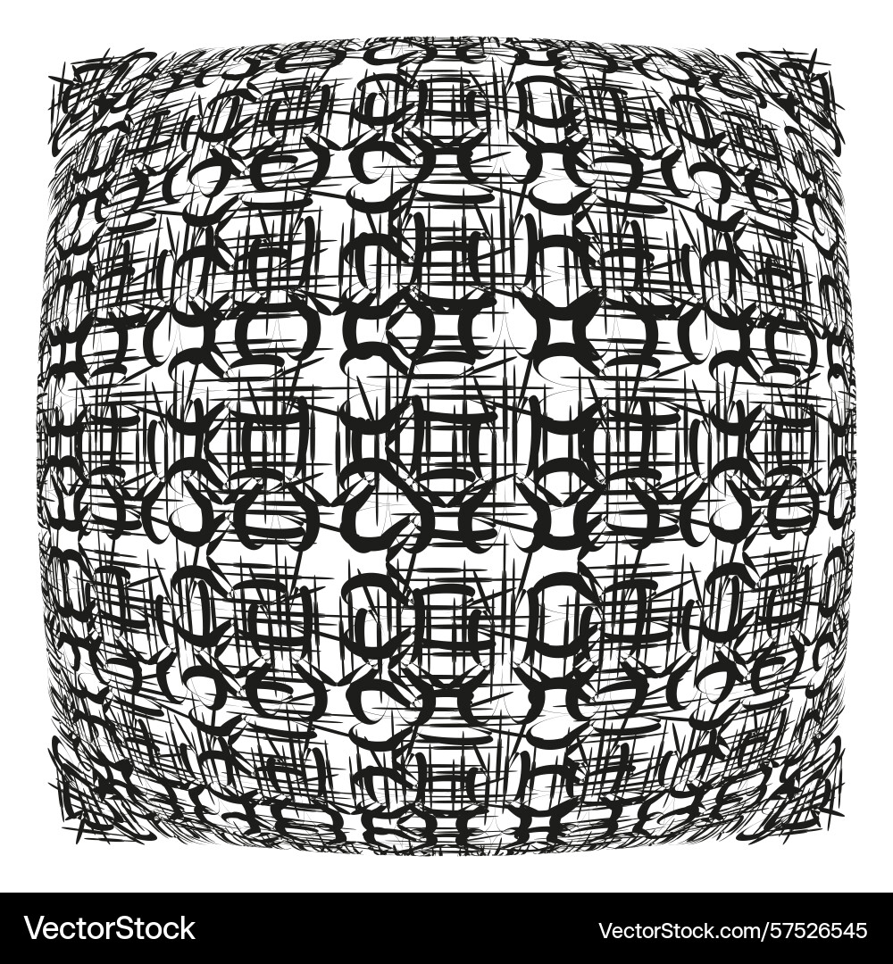 Cubic grid icon three dimensional matrix abstract Cubic grid icon three dimensional matrix abstract vector image