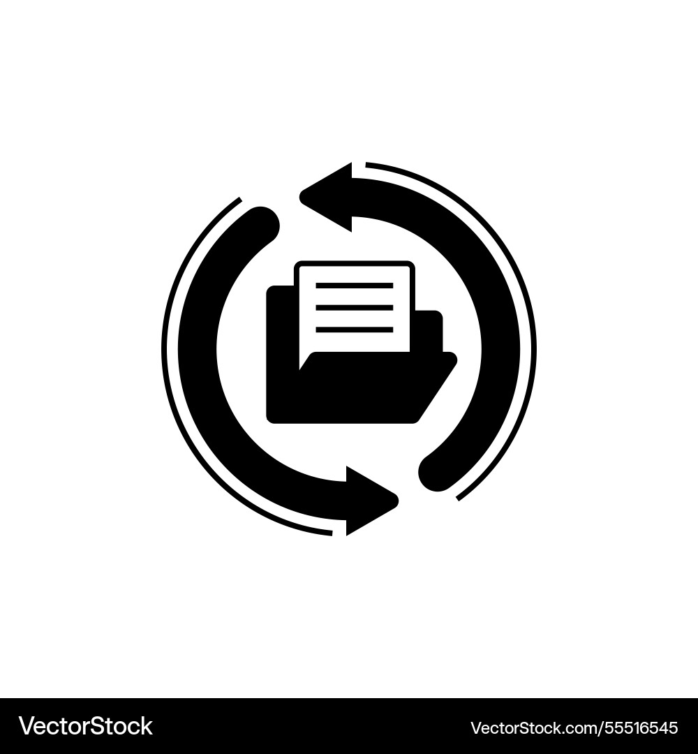 Data backup glyph icon linear style sign Data backup glyph icon linear style sign vector image