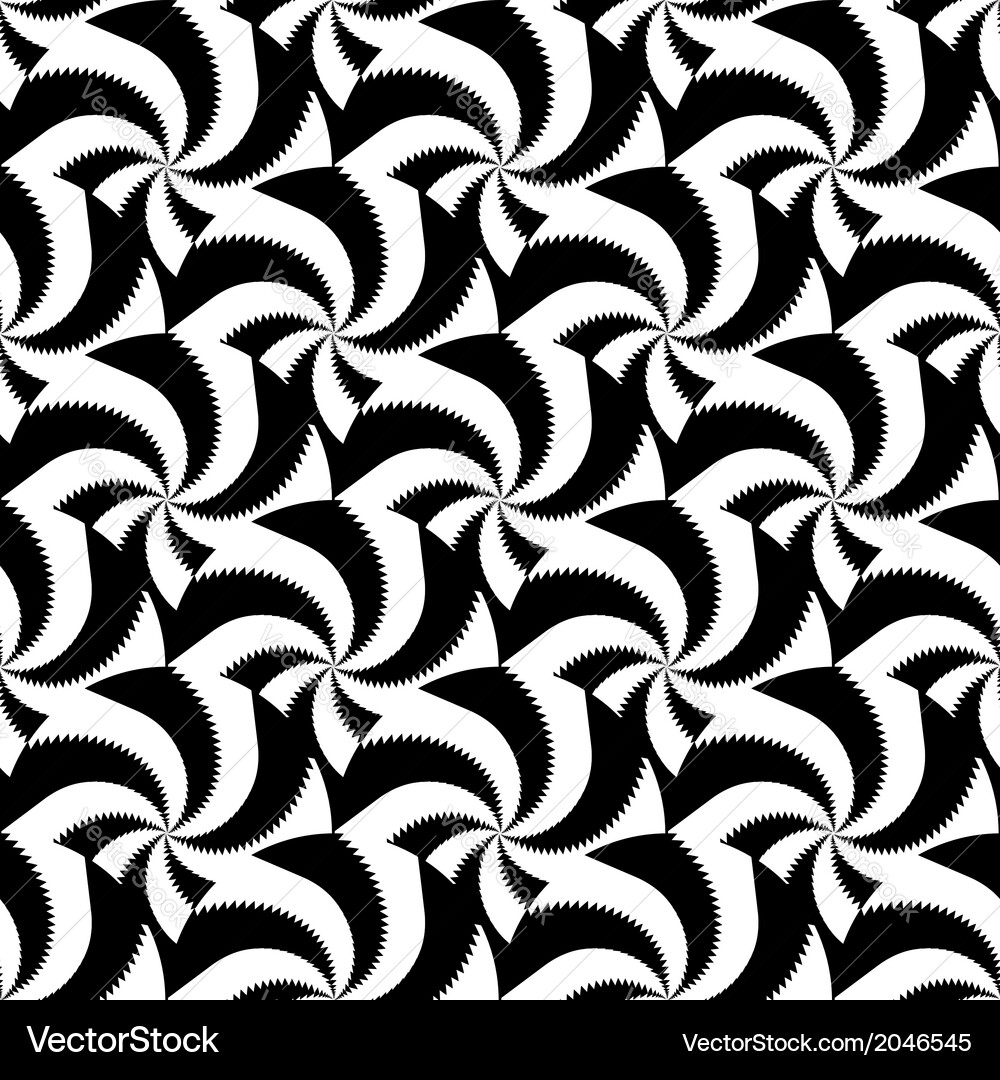 Design seamless monochrome vortex twisting pattern Vector Image