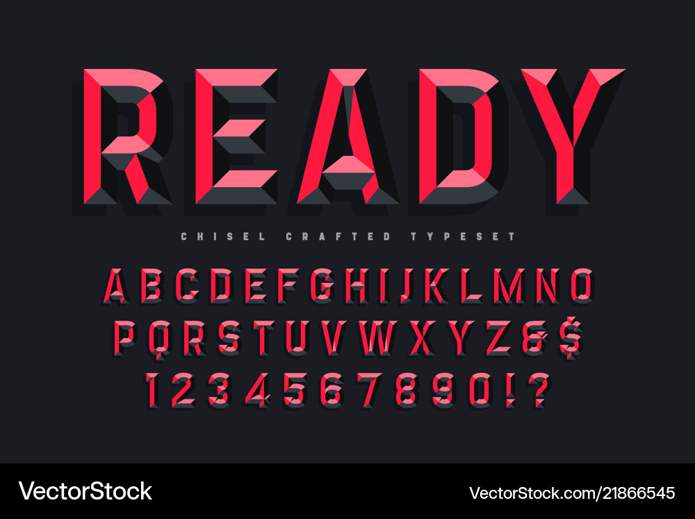 Facet Display Font - Modern & Sharp vector image