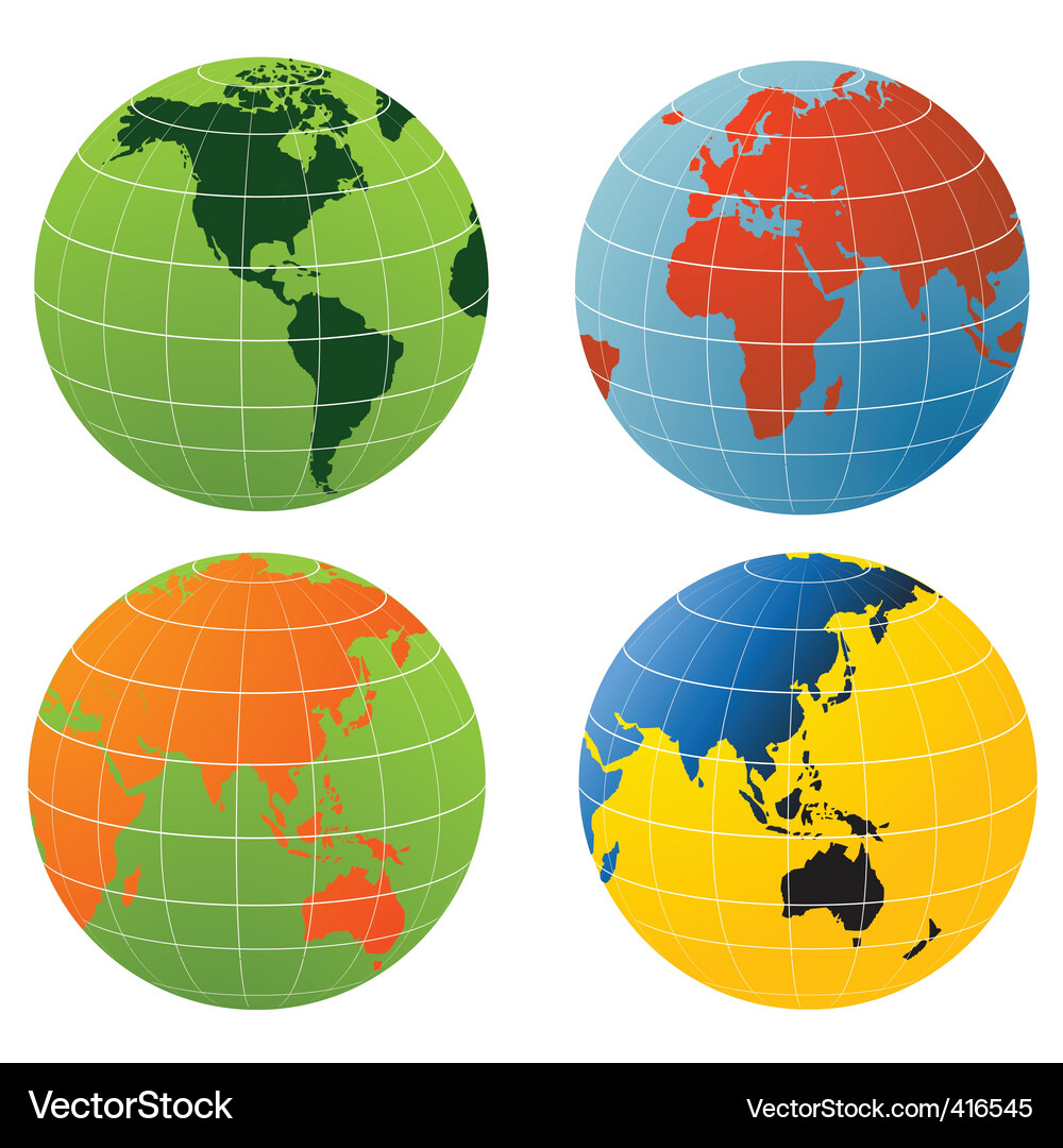 Global Spheres Vector Image