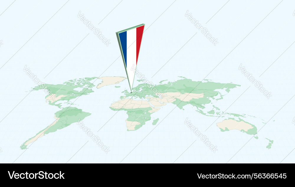 Highlighted netherlands on global map with 3d Vector Image